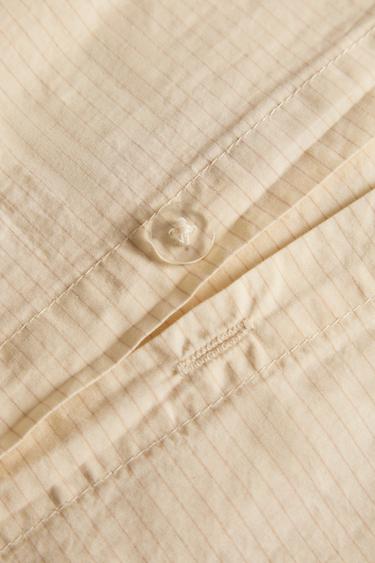 Zara STRIPED PRINT DUVET COVER - Vanilla