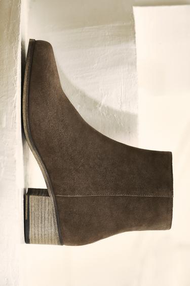 LEATHER HEELED LIMITED EDITION BOOTS - Sand Brown by Zara