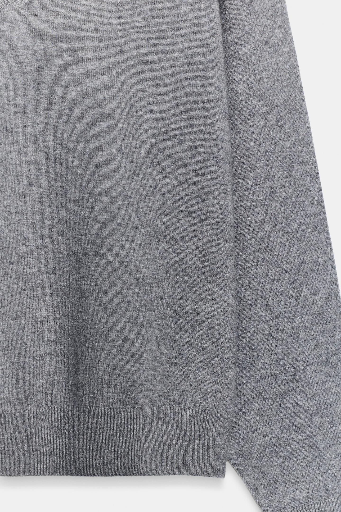 Женский свитер Zara Soft-Touch Knit Jumper, цвет: Серый меланжевый — фото 6