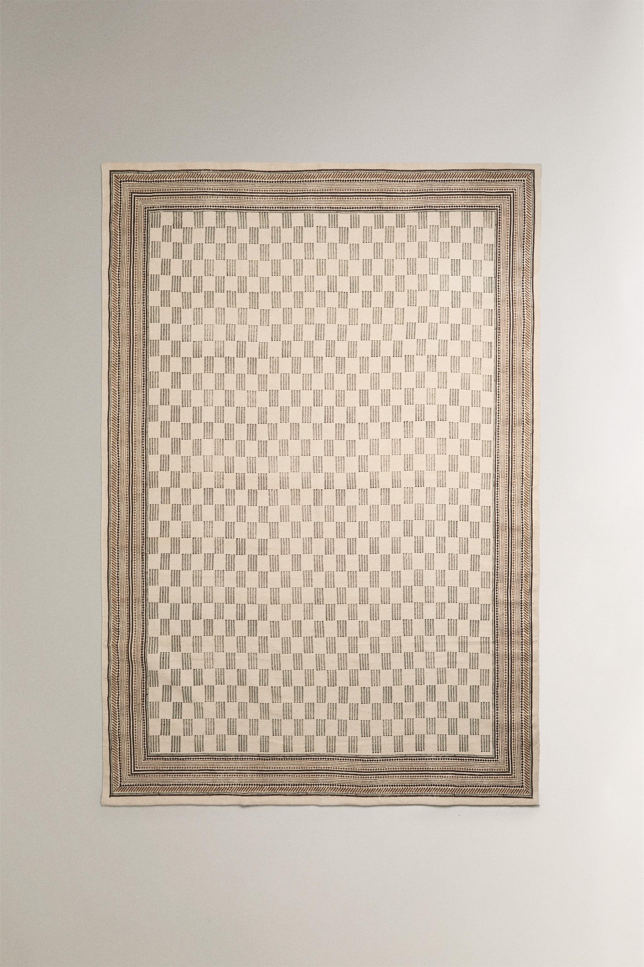 BLOCK PRINT COTTON AREA RUG