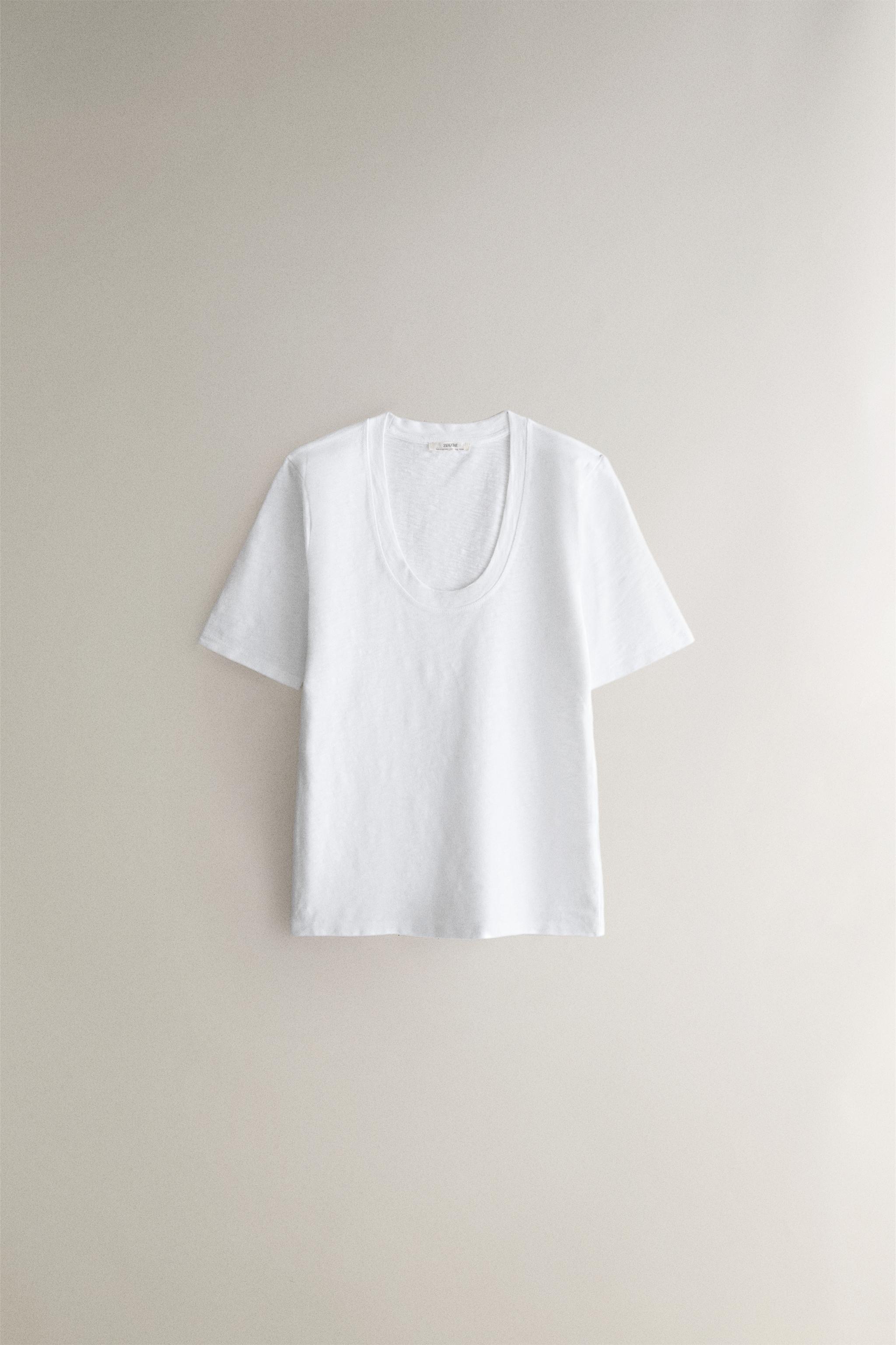 SHORT SLEEVE COTTON T-SHIRT — White