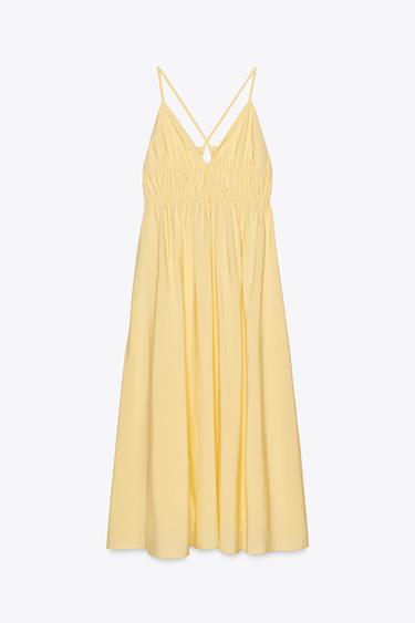 FLOWING MIDI DRESS - Yellow by Zara