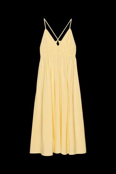 FLIESSENDES MIDIKLEID - Gelb von Zara