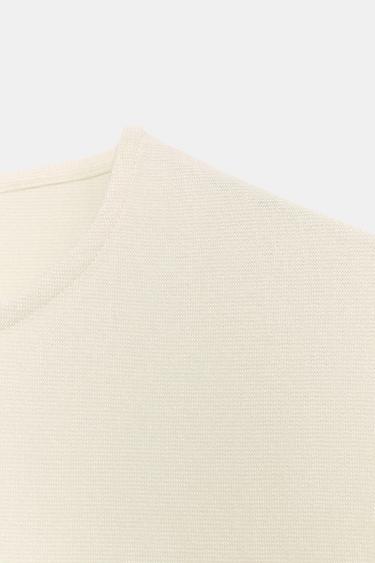 RUSTIC SLEEVELESS TOP - Ecru by Zara - Image 9