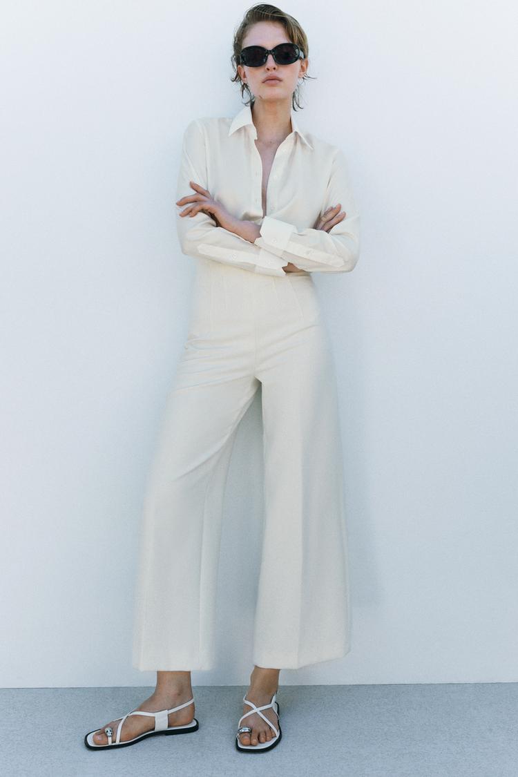 ZW COLLECTION CULOTTES Ecru ZARA India