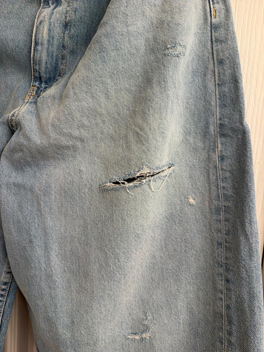 TRF MID-RISE FOLDED WAIST RIPPED JEANS - Image 6