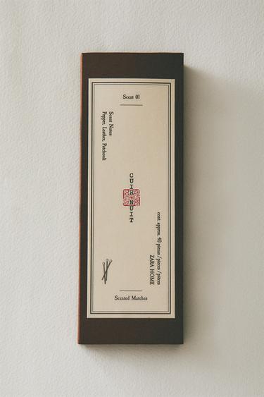 CUIR NUIT SCENTED MATCHES - charcoal grey by Zara
