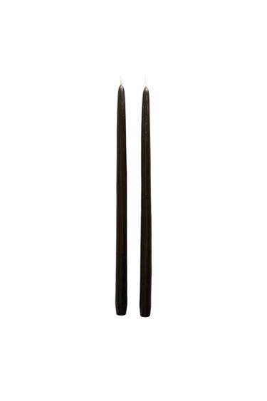 DECORATIVE CANDLESTICK CANDLES (SET OF 2) I COLIN KING - Black by Zara