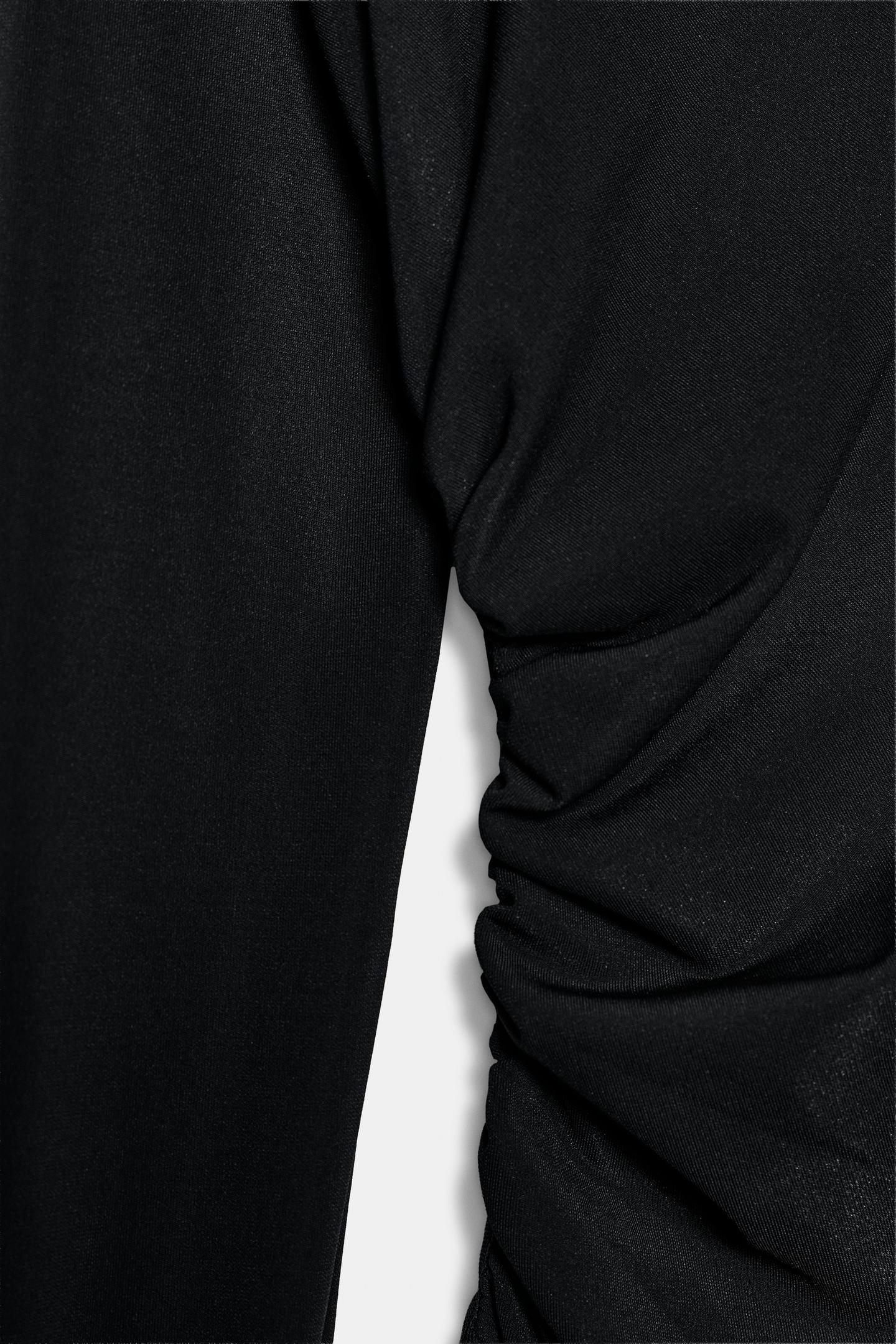 Женское платье Zara Asymmetric Slit Maxi, цвет: Чёрный — фото 8