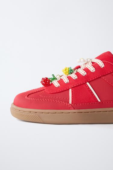SNEAKERS WITH FRUIT CHARMS - Red by Zara - Image 4