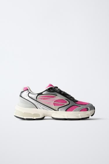 MESH TRAINERS - Pink by Zara
