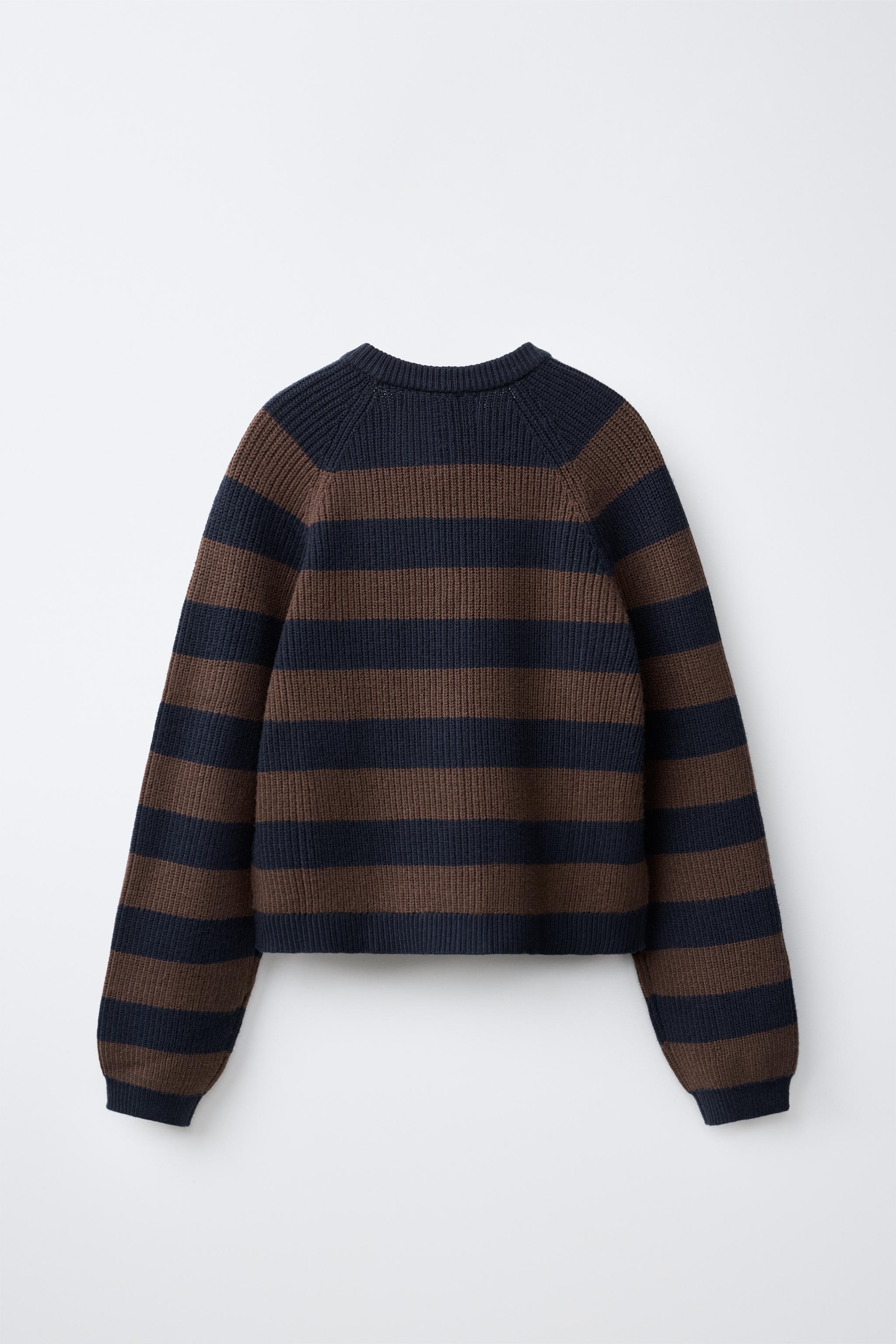 STRIPED CARDIGAN — striped (alternate view)