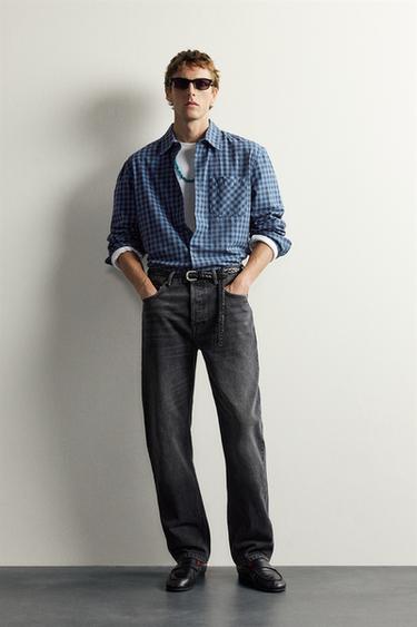 Zara AARON LEVINE X ZARA STRAIGHT FIT JEANS - Black