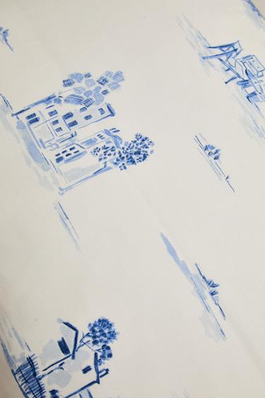 TOILE DE JOUY PILLOWCASE - Blue by Zara - Image 4
