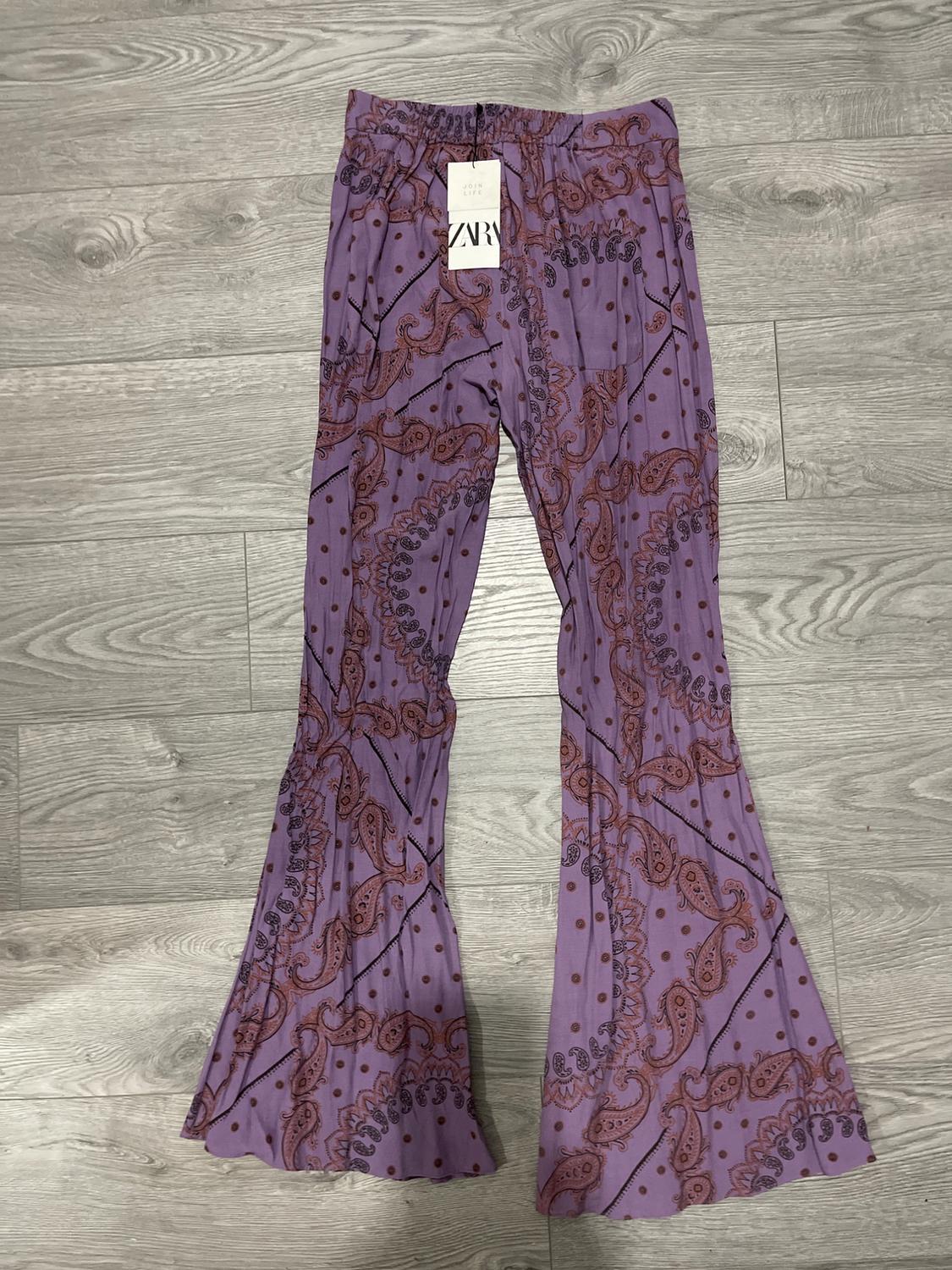 PRINTED FLARED TROUSERS - Image 2