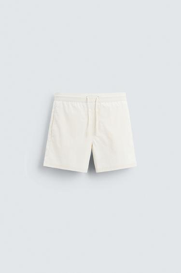 BASIC MID-LENGTH SWIMMING TRUNKS - Ecru by Zara
