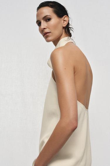 ZW COLLECTION ASYMMETRIC TOP - Oyster-white by Zara