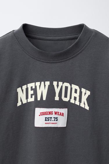 T-SHIRT JOGGING ÉTIQUETTE - Anthracite foncé de Zara - Image 2