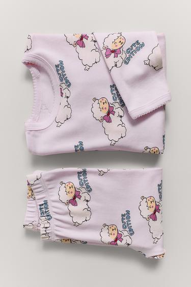 2-6 YEARS/ LAMB PRINT PYJAMAS - Pink by Zara