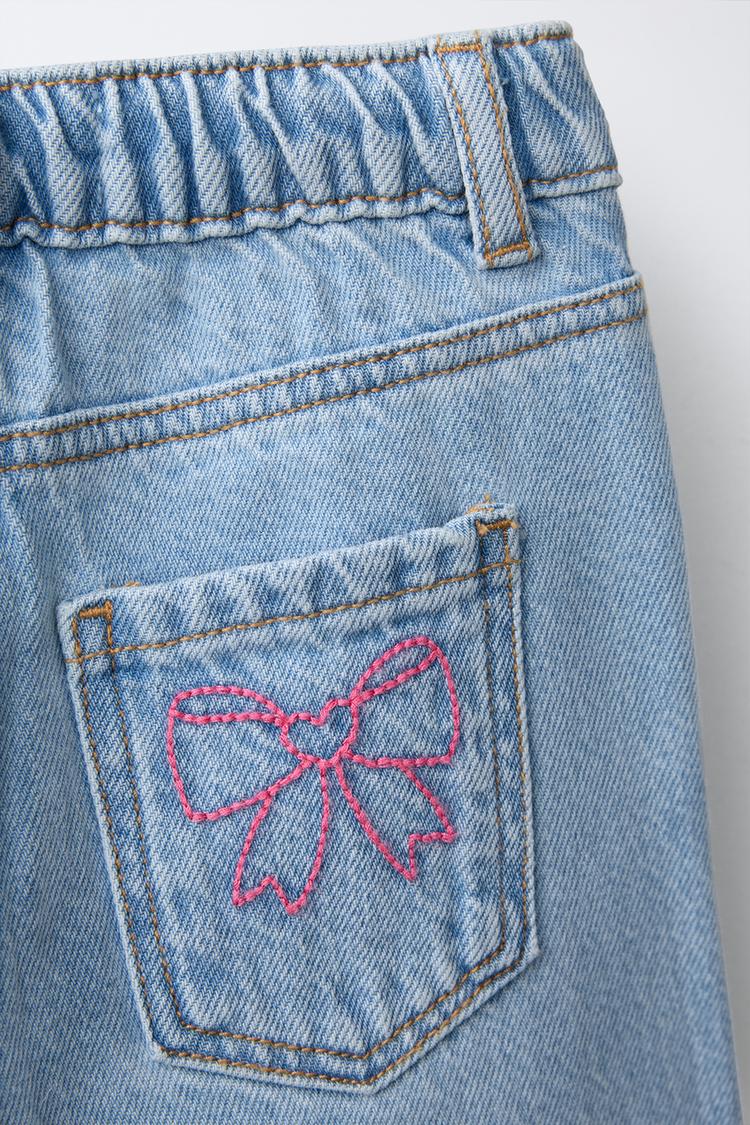 Jeans de pierna ancha bordados 4