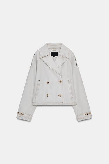 VESTE CHEVRON EFFET DÉLAVÉ - Bleu / Gris de Zara - Image 5