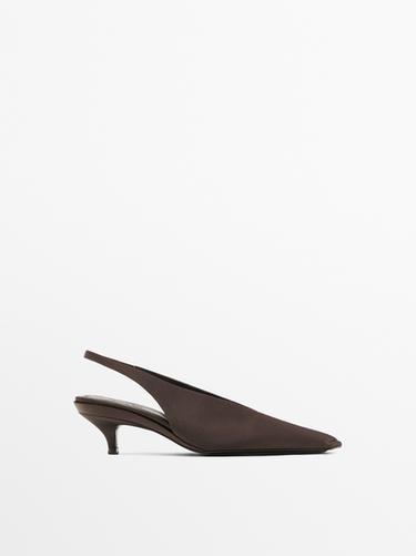 Zara Heeled slingback shoes - LIMITED - Brown
