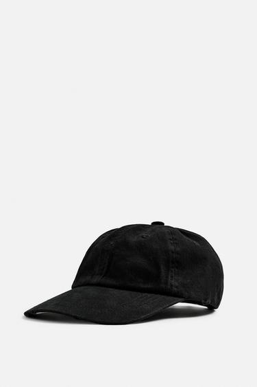 GEWASCHENE BASEBALLCAP - Schwarz von Zara
