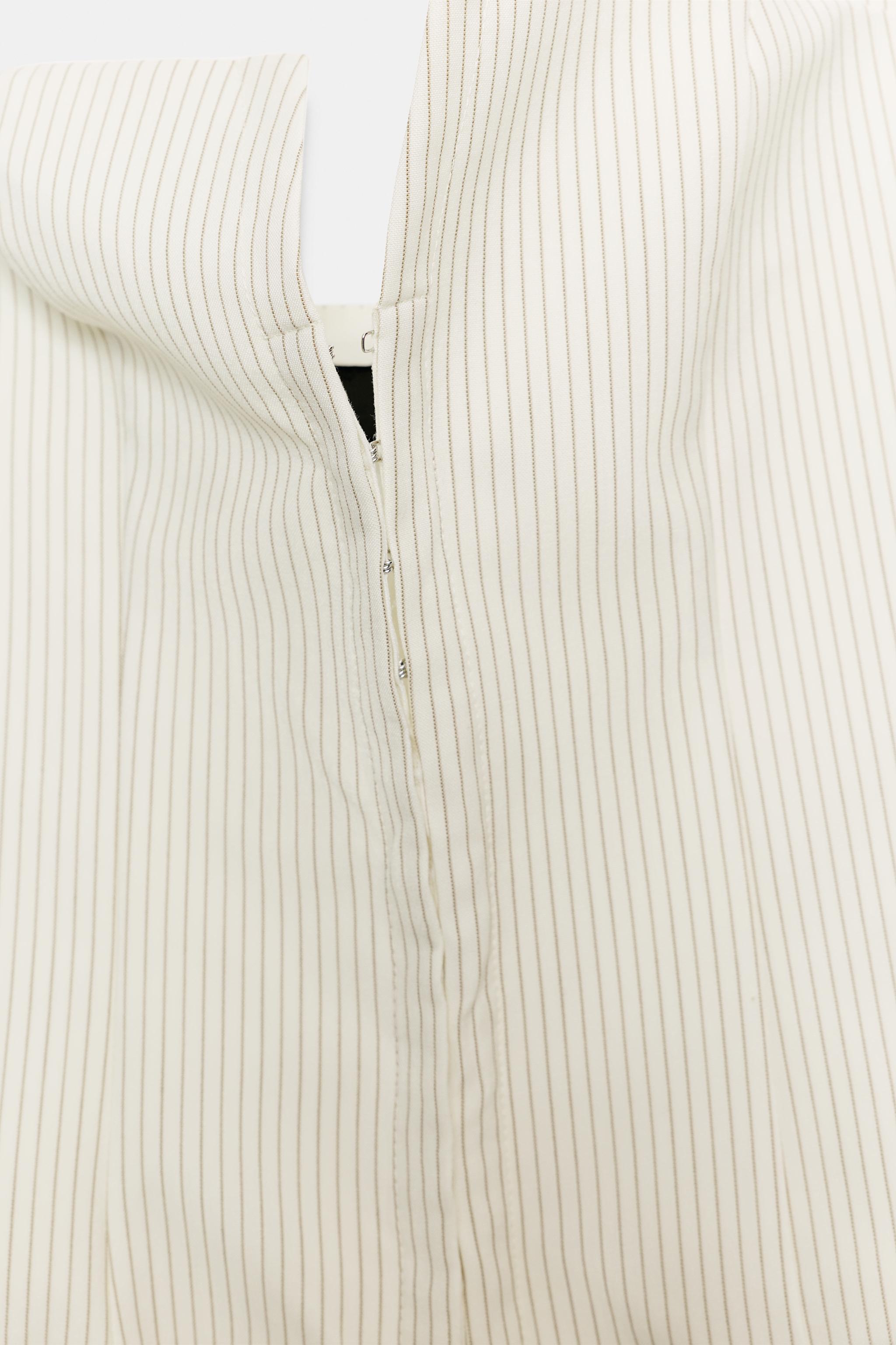 Zara Çizgili Halter Korse Top görsel 7