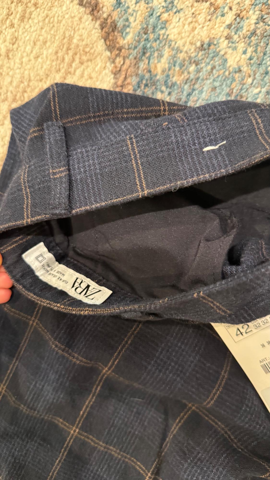 PLAID TAPERED FIT PANTS - Image 3