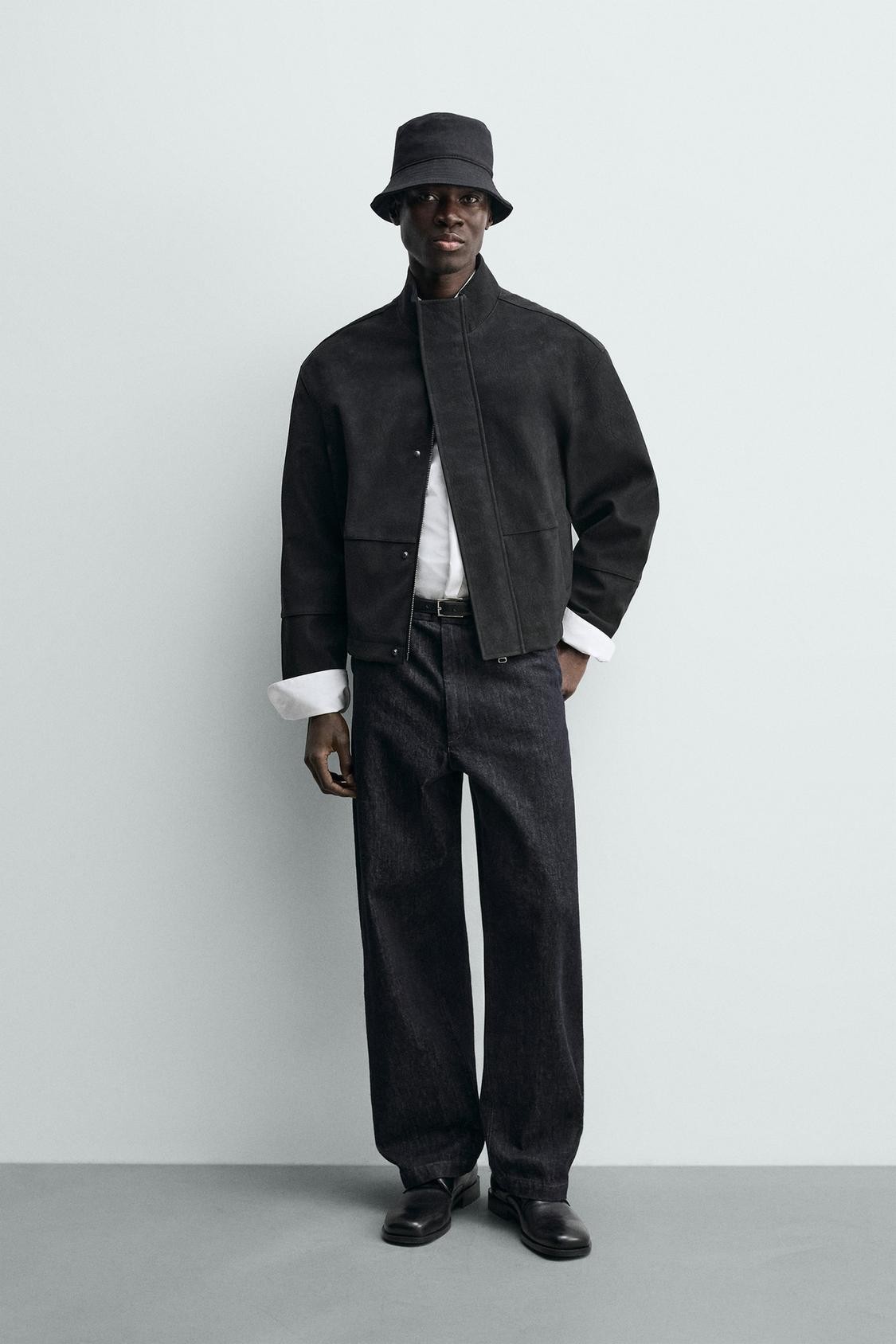 КУРТКА ИЗ ТЕКСТУРИРОВАННОЙ ИСКУССТВЕННОЙ КОЖИ ZARA