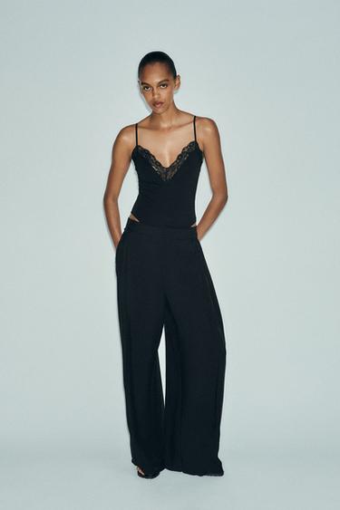 CAMISOLE BODYSUIT - Black by Zara