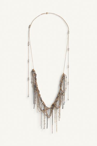 LIMITED EDITION RHINESTONE NECKLACE - Gold / Silver by Zara