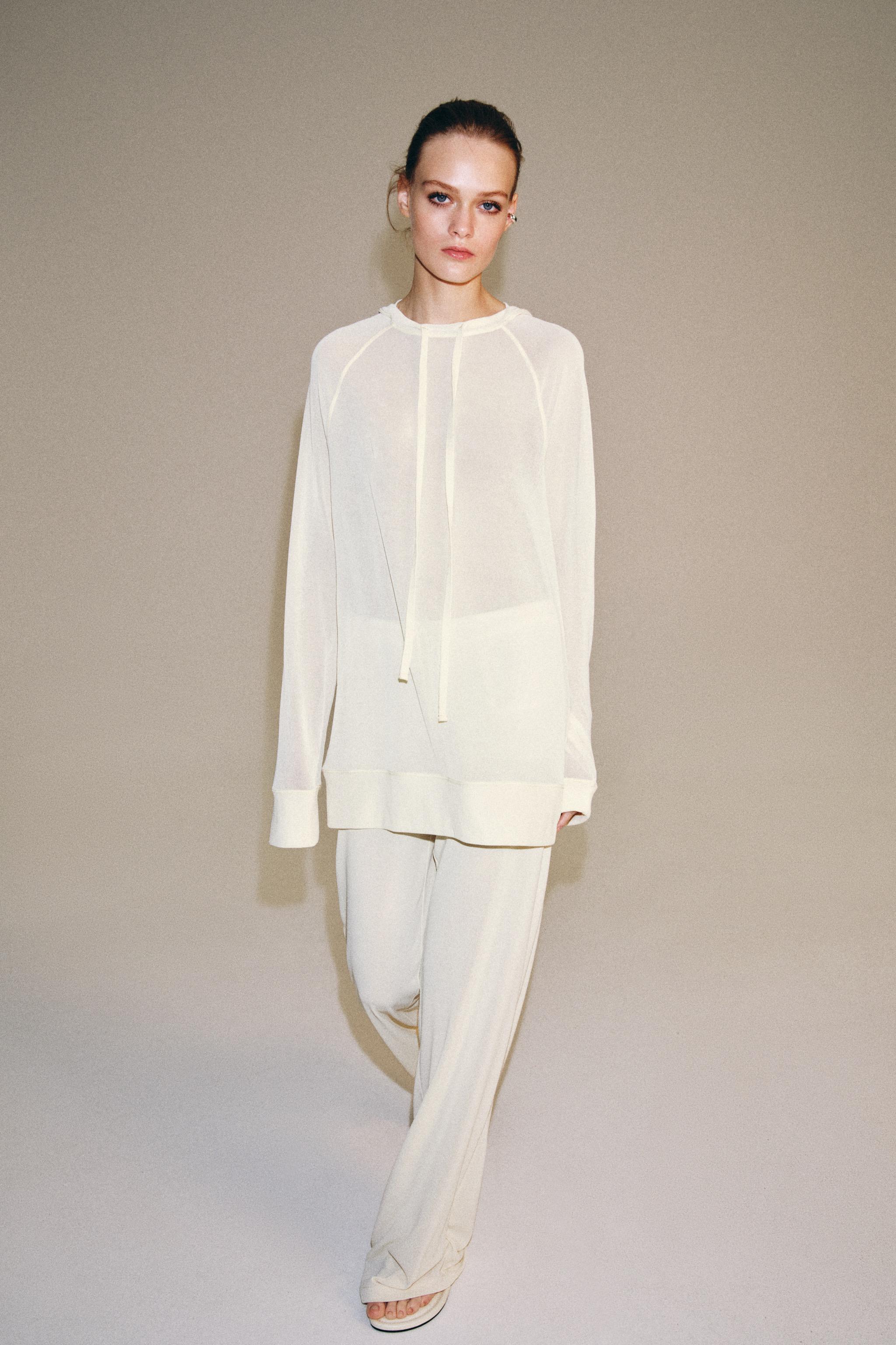 PANTALON FLUIDE SEMI-TRANSPARENT