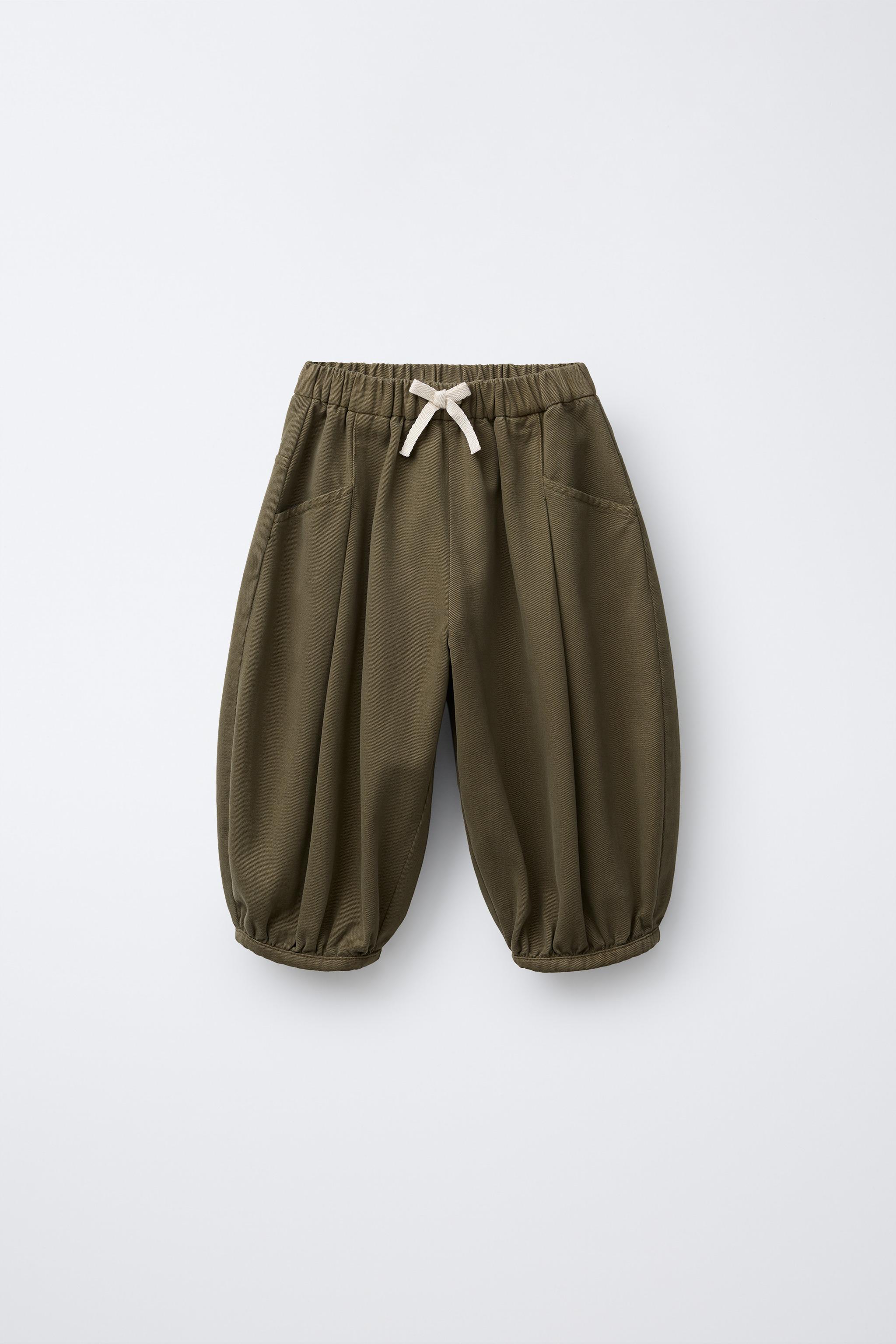 そらはむ ハーレムパンツ ダーツ - ミディアムグリーン | ZARA Japan / 日本