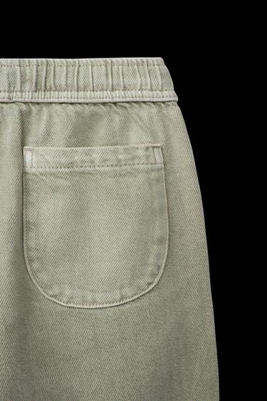 BALLONHOSE AUS TWILL MIT WASCH-OPTIK - Hellgrün von Zara
