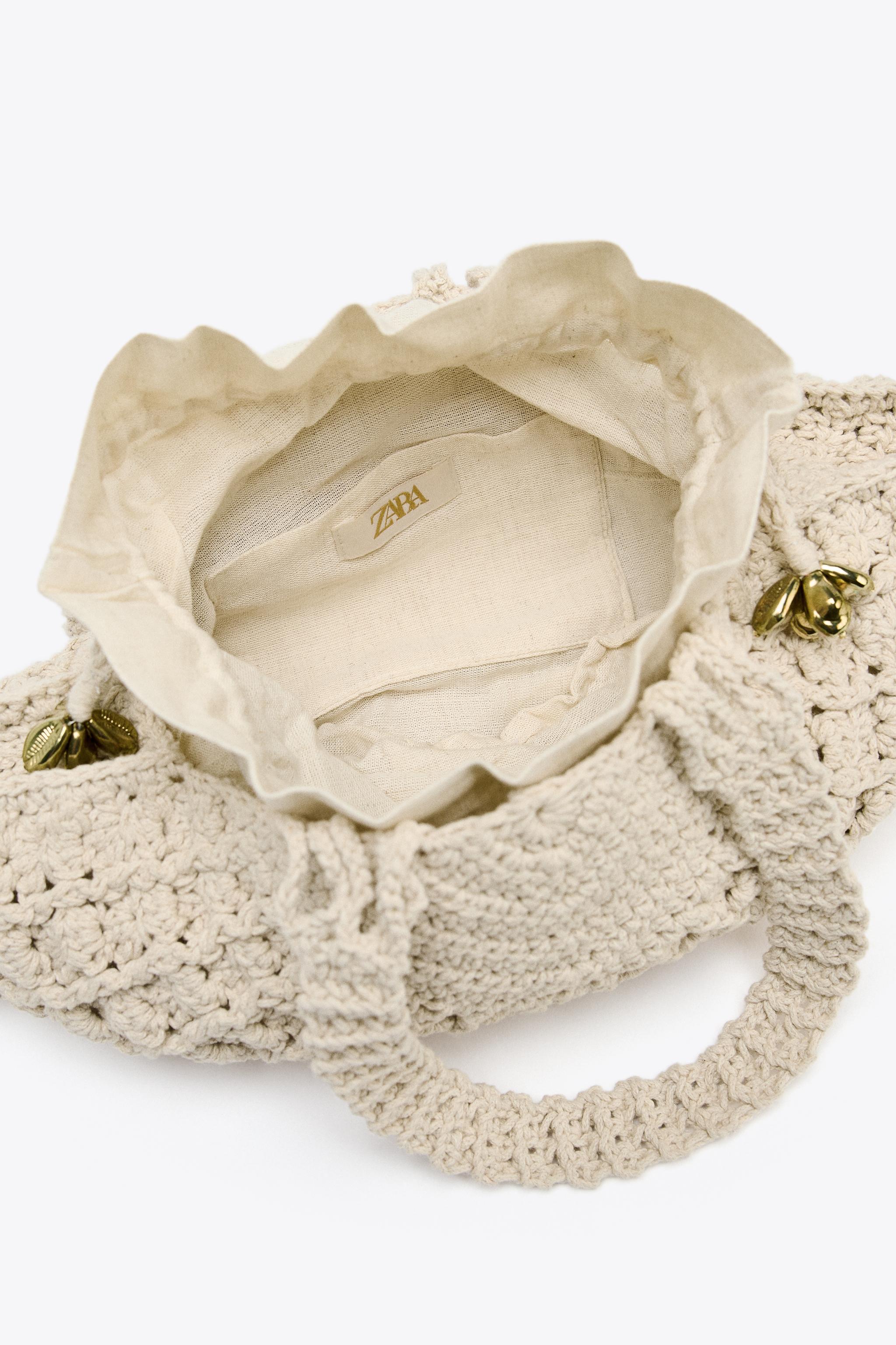 ☆ドイツ発*ZARA*新作*クロシェシェルバッグ/LIGHT BEIGE☆ クロシェ編みシェルバッグ - ライトベージュ | ZARA Japan / 日本