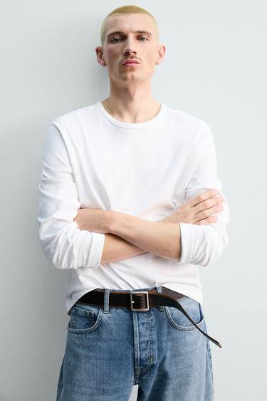 TEE-SHIRT MANCHES LONGUES - Blanc de Zara - Image 5