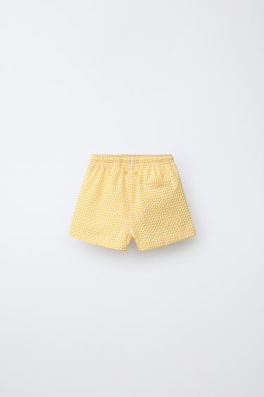 SHORT DE BAIN À CARREAUX VICHY (2-6 ANS) - Jaune de Zara - Image 1