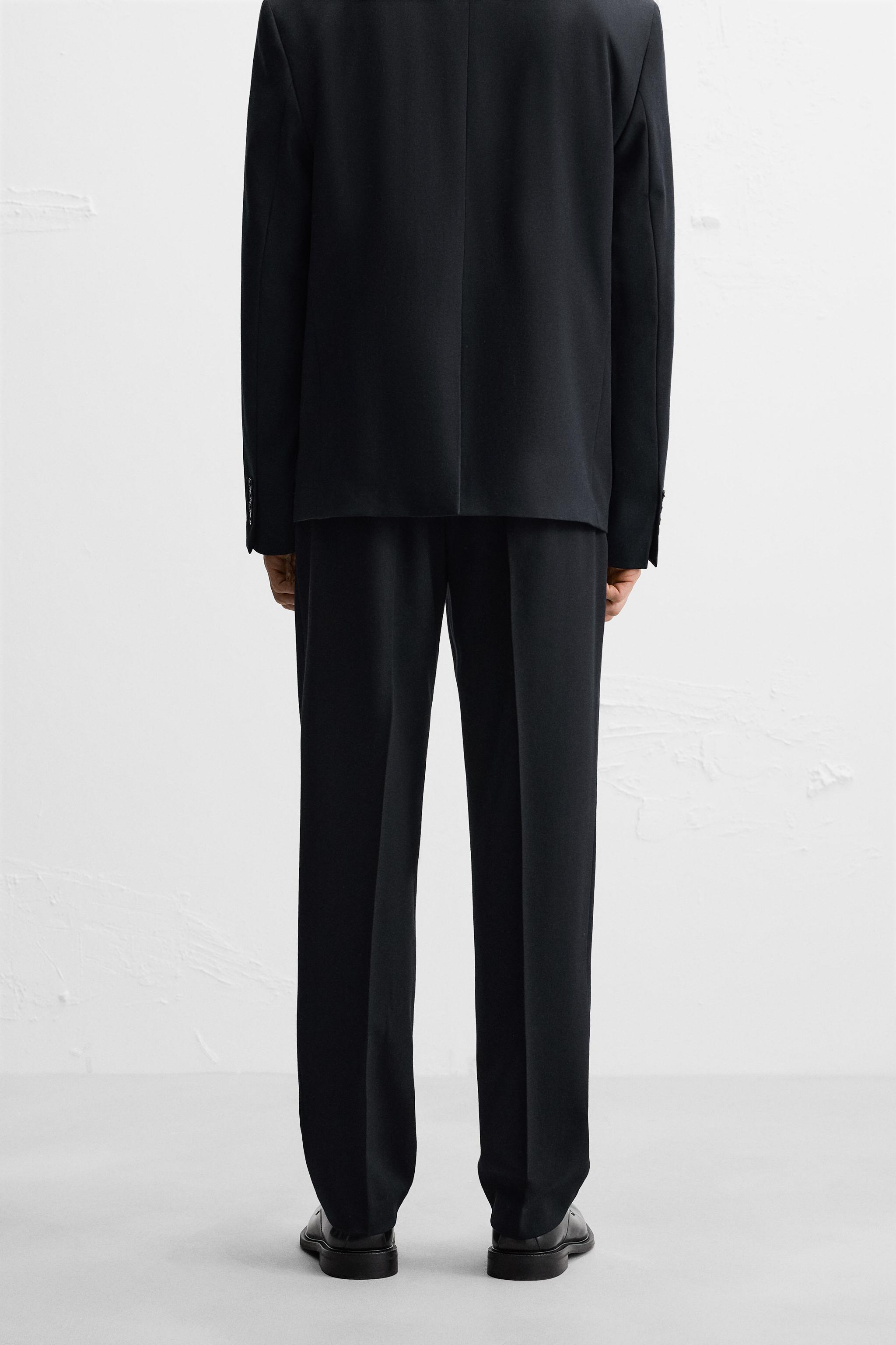 100% WOOL SUIT PANTS - Dark navy | ZARA United States 100% WOOL SUIT PANTS - Dark navy | ZARA United States