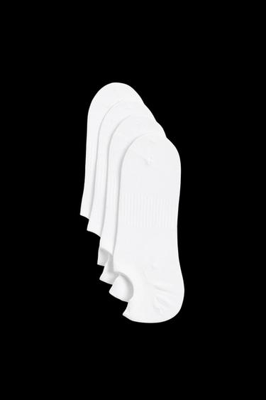 Zara 4 PACK OF NO-SHOW SOCKS - White - Image 0