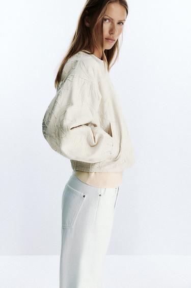 EMBROIDERED JACKET - Ecru by Zara - Image 5