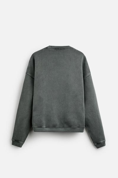 SOLUK EFEKTLİ BISIKLET YAKA SWEATSHIRT_7