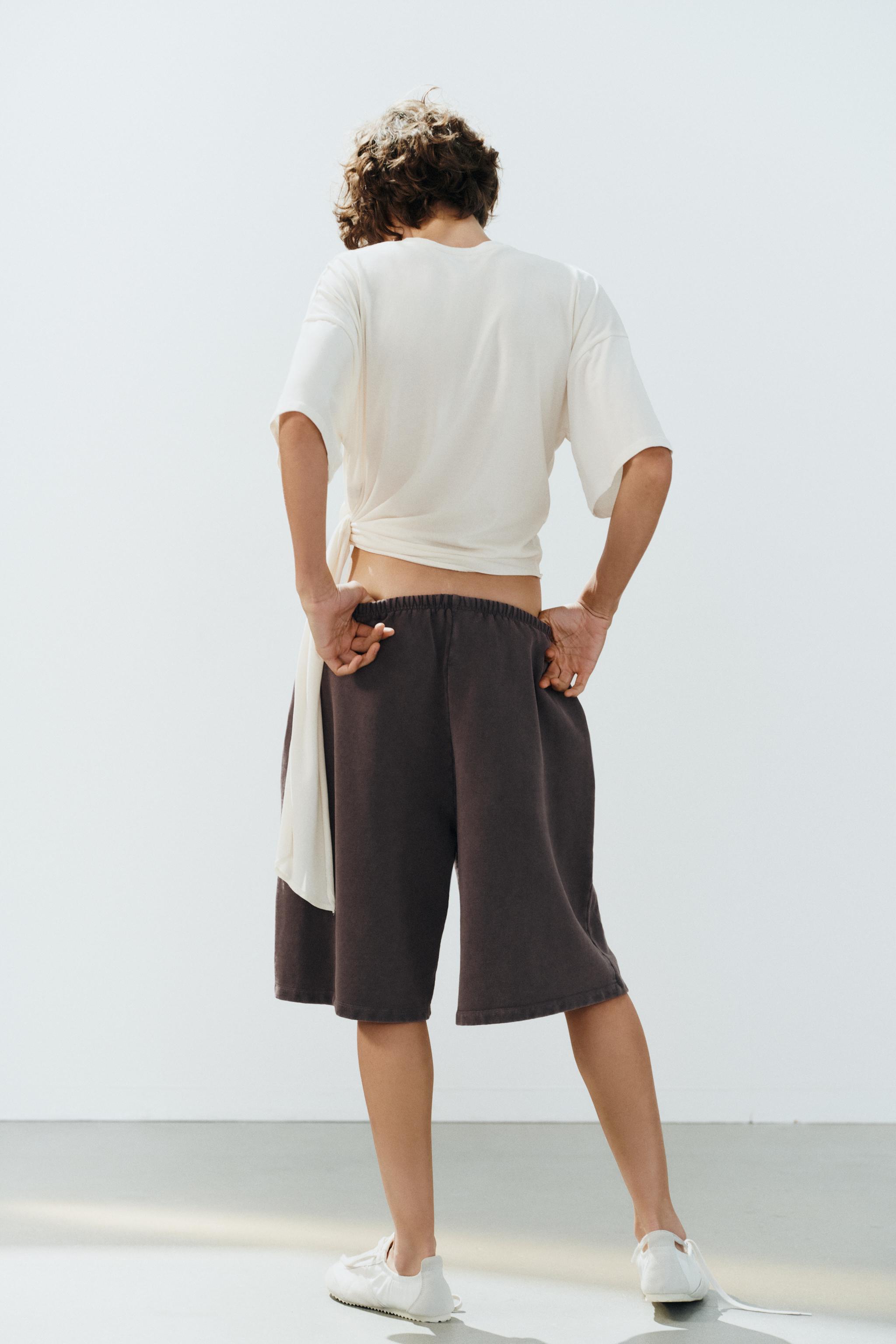 Женские футболки Zara ASYMMETRICAL SLIT T-SHIRT — фото 4