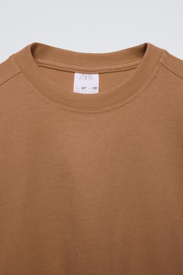 PLAIN INTERLOCK T-SHIRT - Mid-camel de Zara - Image 2