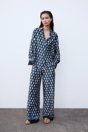 GEOMETRIC PRINT SHIRT - Blues by Zara