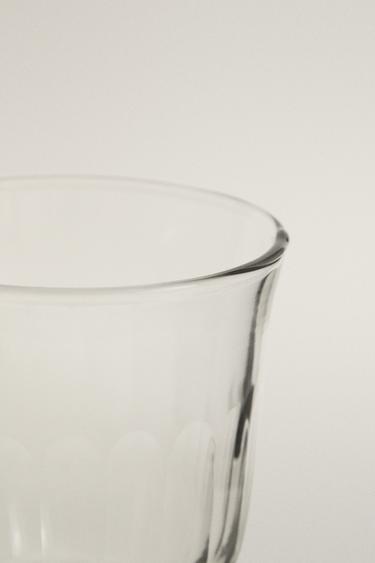 VERTICAL RAISED DESIGN GLASS TUMBLER - Transparent by Zara - Image 2