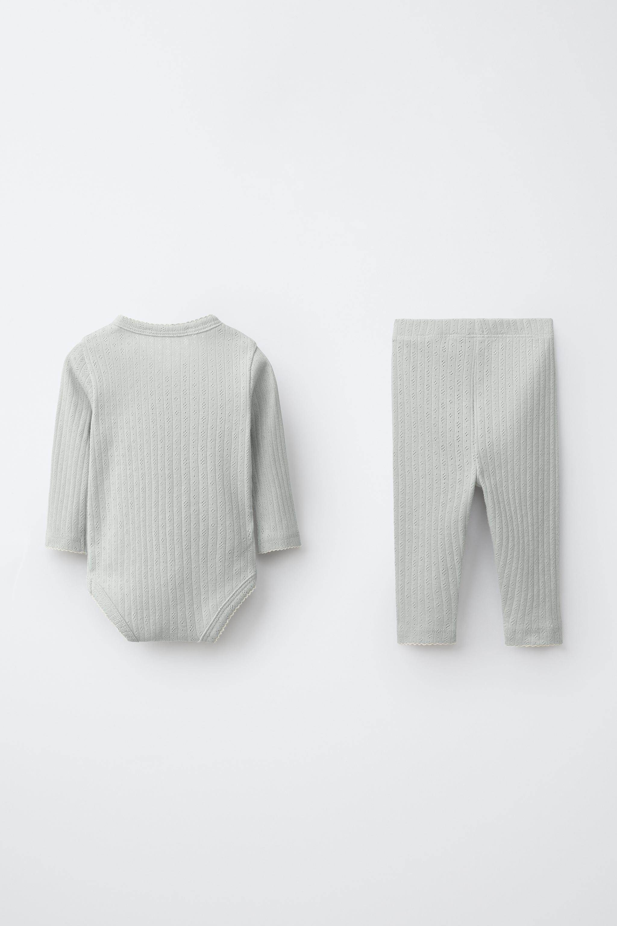 ENSEMBLE BODY CROISÉ ET LEGGING POINTELLE SURPIQÛRES