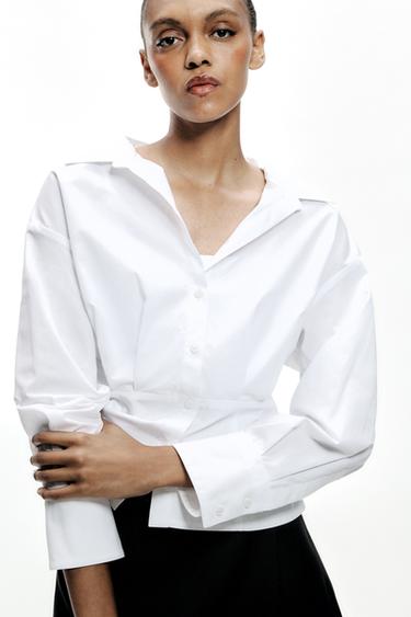 Zara POPLIN SHIRT - White