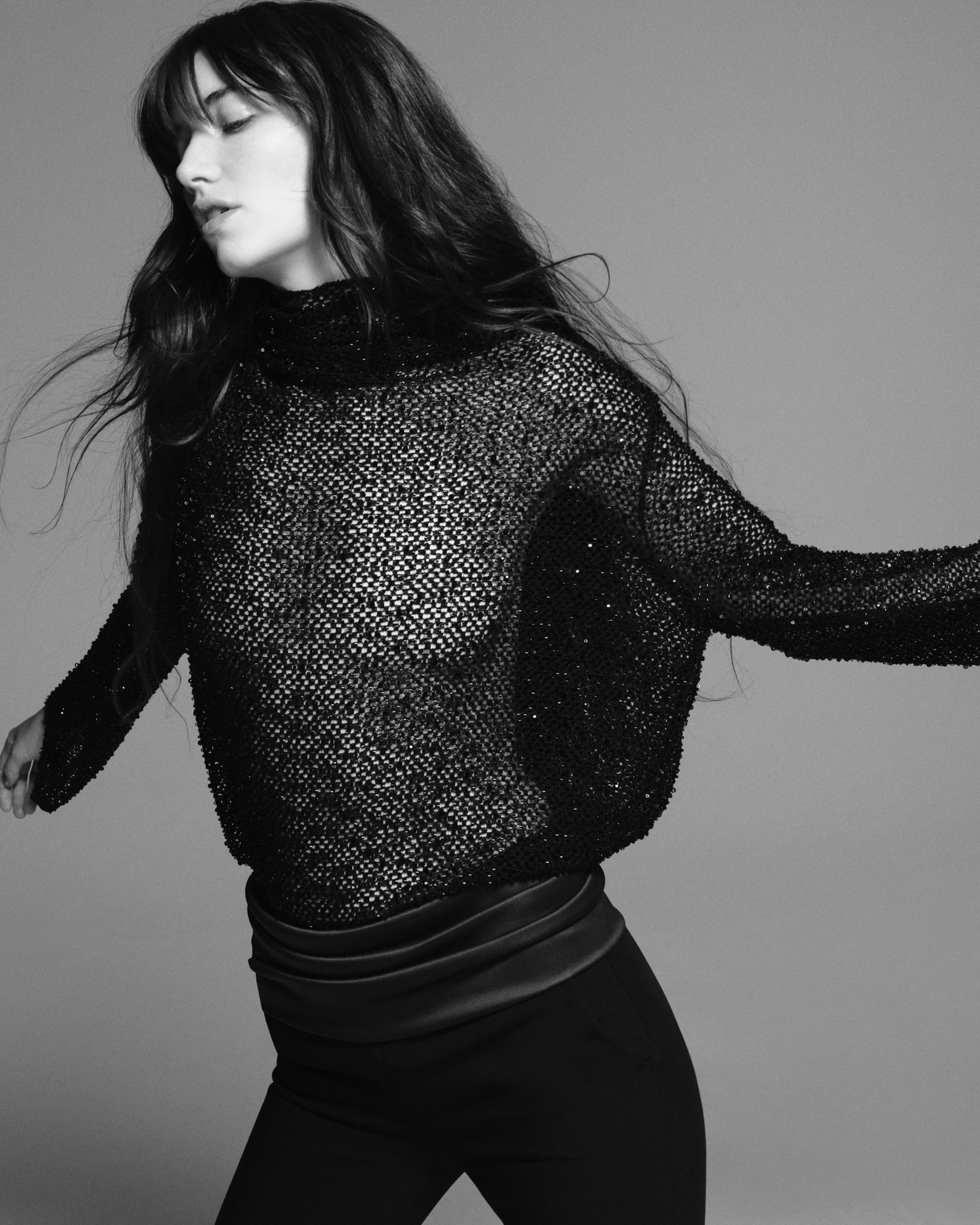 ZW COLLECTION BEADED SHIRT — Black