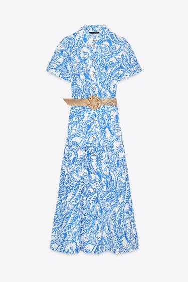 BELTED STRIPED SHIRT DRESS - Multicoloured by Zara